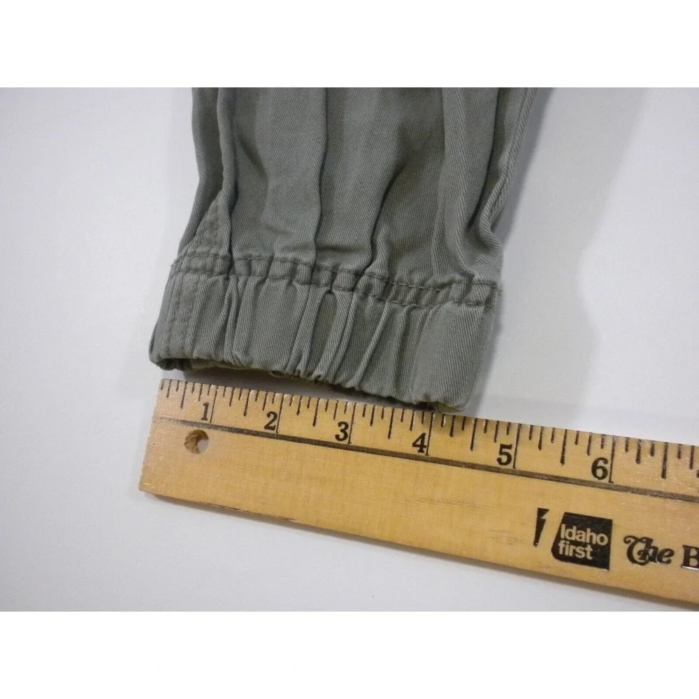 Aeropostale Joggers Mens S Green Cargo Twill‎ Stretch Tapered Elastic Cuff